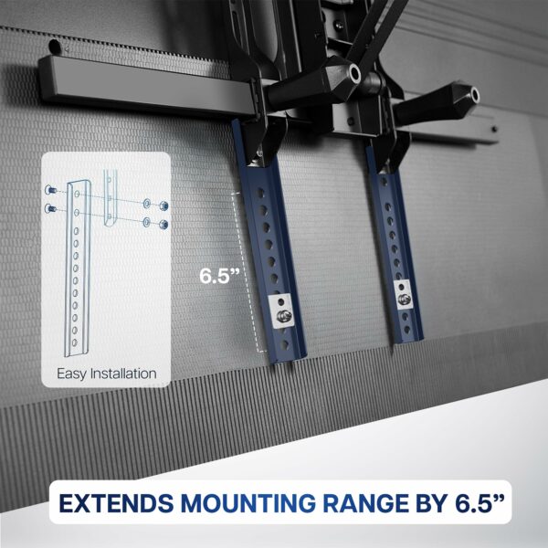 VIVO Vertical VESA Extender Plate Bracket Kit Designed for Low VESA Pattern TV’s, Fits TV Ceiling Mounts, 2 Brackets, Black, MOUNT-AD165