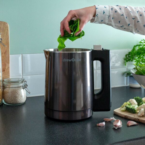 Drew&Cole Soup Chef Pro 1.6L 1000W- Stainless Steel Soup Maker with 8 Functions - Delay Timer Setting - Digital LED Display - 5 Large Servings - Self-Cleaning - Cooks, Steams, Blends & Sautes