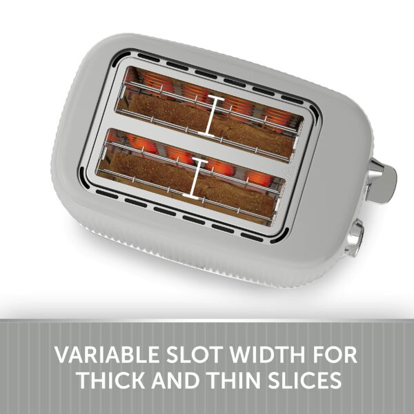 Breville Bold 2 Slice Toaster with High-Lift & Wide Slots | Grey & Silver Chrome [VTR002]