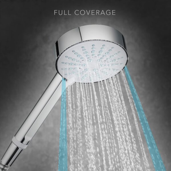 Mira Showers Beat Shower Head Handheld Shower Head 4 Spray Shower Head 110 mm Chrome 1.1605.237