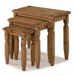 Mercers Furniture Corona Piccolo Nest of 3 Tables - Antique Wax Pine (brown)