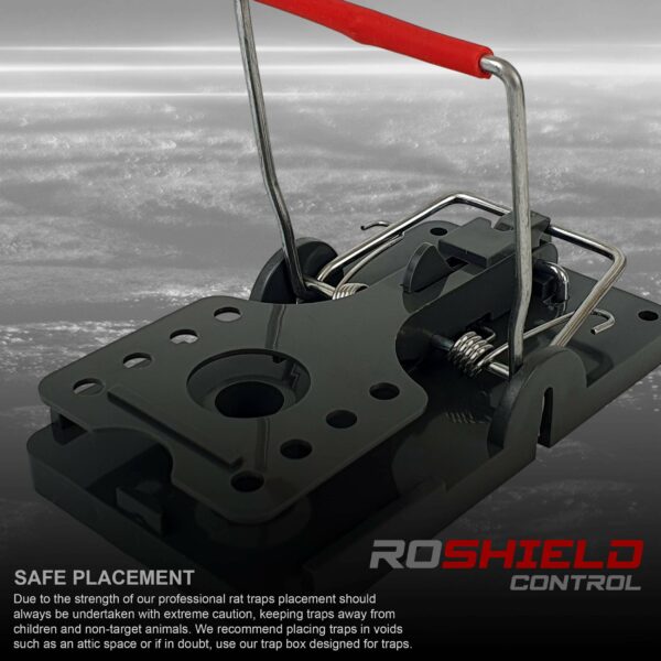 ROSHIELD 2 x Rat Traps - Professional Quality & Heavy Duty Pest Control Traps for Instant Kill - Large Reusable & Easy Set Rodent Solution