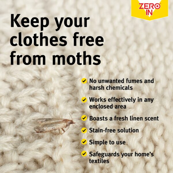 Zero In New Generation Moth Balls - Effective Moth Killer for Wardrobes - Up To 3-Months Protection - Advanced Transfluthrin Formula - For Drawers, and Storage Bags - 30 Pack