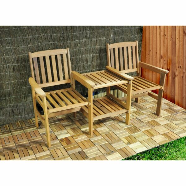 Kingfisher Fslove Hardwood Love Seat - Wood