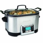 Crockpot Multi-Cooker| Programmable Slow Cooker, Saute, Roaster & Food Steamer | 5.6L (6-7 People) | Removable Bowl | Energy Efficient | Stainless Steel [CSC024]