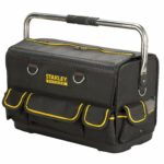 Stanley Tool Bag Complete Workstation with Roll Down Side Storage Compartment, Multi-Pockets Organiser for Tools, FMST1-70719 , Black