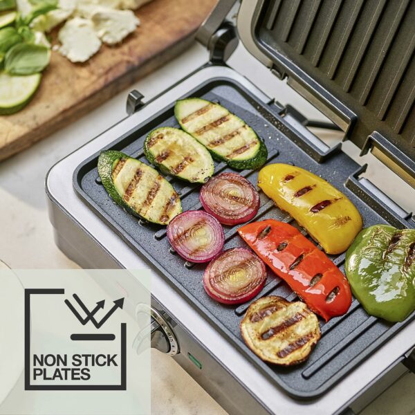Cuisinart Grill & Sandwich maker, Sandwich toaster, panini press, electric grill, Non-stick Removable, interchangeable plates, Health grill, less oil, Midnight Grey, GRSM4U