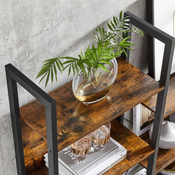 Vasagle Bookcase, Bookshelf with 14 Shelves, Metal Frame, Shelf Unit for Living Room, Home Office, Industrial Style