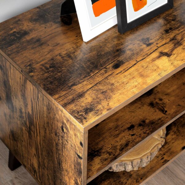 Vasagle TV Stand with 2 Doors, TV Stand with Adjustable Shelves