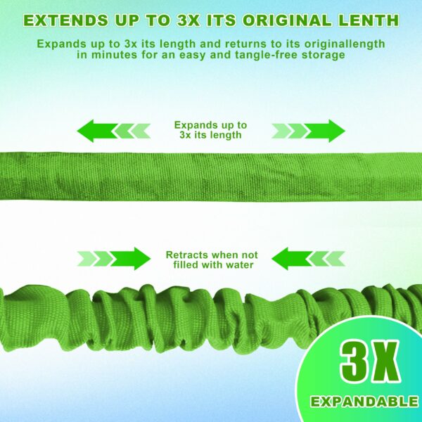 150FT Expandable Flexible Garden Hose with 7 Setting Professional Water Spray Nozzle