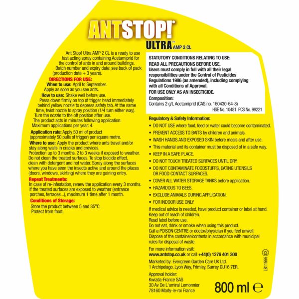 Home Defence Ant Stop Ultra Gun 800 ml Spray, Red