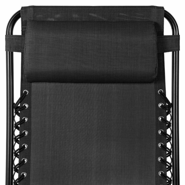 Luebel 2X Outdoor Folding Zero Gravity Chair Lounge Beach Patio Recliner Adjustable UK