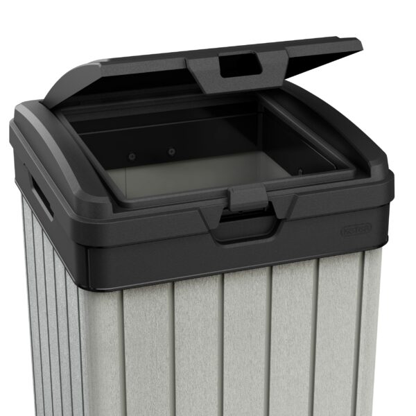 Keter Outdoor Rockford Waste Bin Gray 125 Lt In Resin Cm 41X41X87.4 H