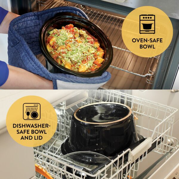 Crock-Pot Lift and Serve Digital Slow Cooker with Hinged Lid and Programmable Countdown Timer | 4.7 L (up to 5 People) | Energy Efficient | Black [CSC052]