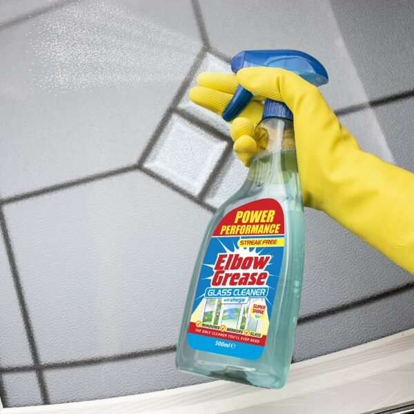 Elbow Grease Glass Cleaner with Vinegar for Windows and Mirrors, 500 ml - Window Cleaning Equipment (Pack of 1)