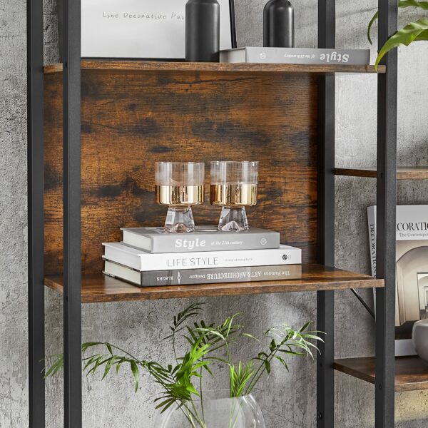 Vasagle Bookcase, Bookshelf with 14 Shelves, Metal Frame, Shelf Unit for Living Room, Home Office, Industrial Style