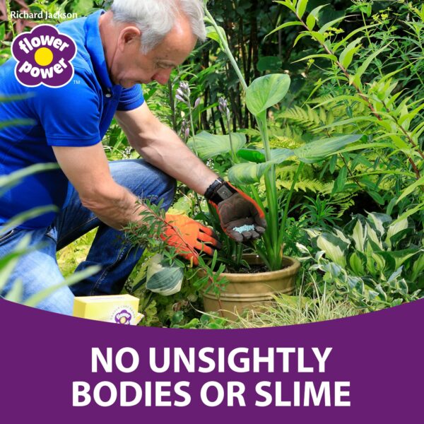 Flower Power Richard Jackson Organic Slug & Snail Control, Natural Metaldehyde-Free Pellets, Rain Resistant, An Effective Way to Protect Your Plants & Vegetables (1.2kg)