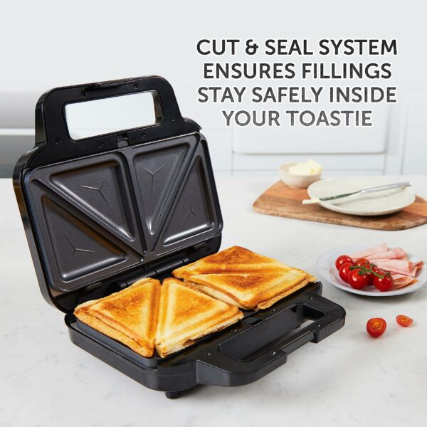 Breville 3-in-1 Ultimate Snack Maker | Deep Fill Toastie Maker, Waffle Maker & Panini Press | Removable Non-Stick Plates | Black & Stainless Steel [VST098] | UK Plug