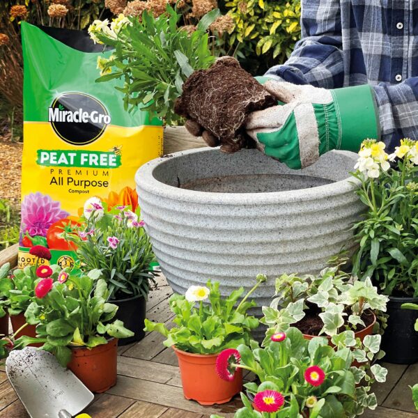 Miracle-Gro PEAT FREE Premium All Purpose Compost, 20 litre, Brown