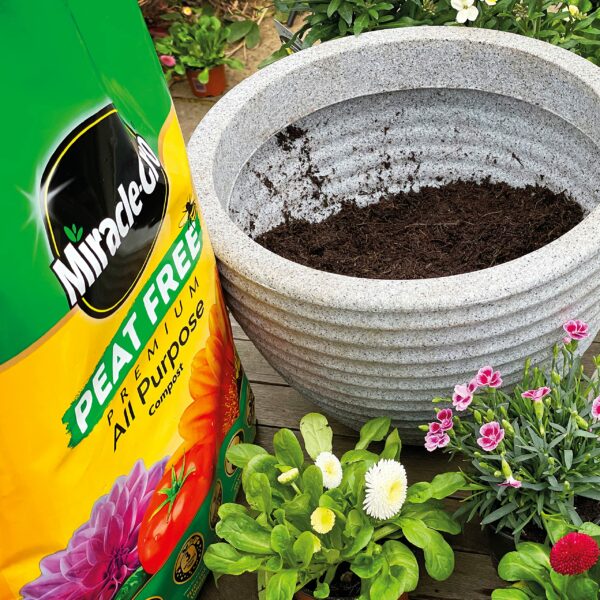 Miracle-Gro PEAT FREE Premium All Purpose Compost, 20 litre, Brown