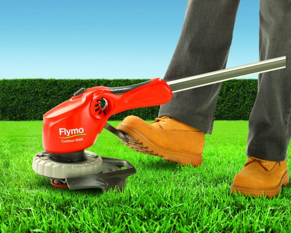 Flymo Contour 500E Electric Grass Trimmer and Edger, 500 W, Cutting Width 25 cm, Orange