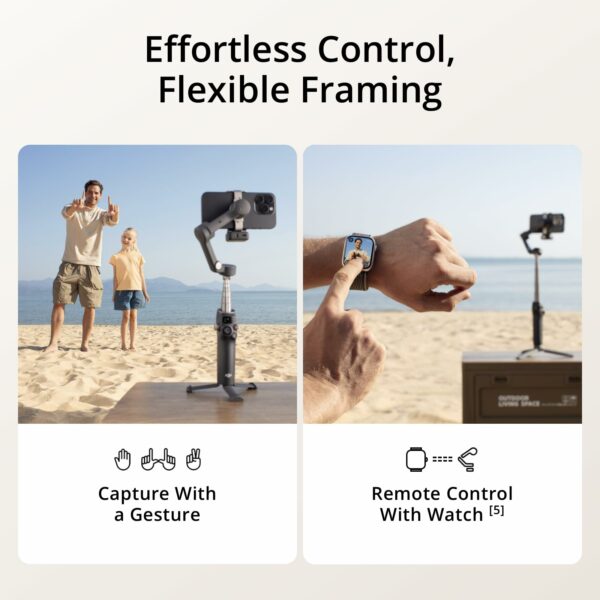 DJI Osmo Mobile 7P Gimbal Stabilizer for iPhone, Android, Native Tracking, Lighting, 3-Axis Phone Gimbal, Quick Launch, One-Tap Edit