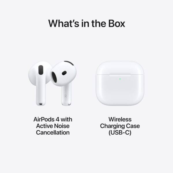 Apple AirPods 4th Generation with USB-C Charging Case (With Active Noise Cancellation)