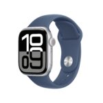 Apple Watch Series 10 (GPS, 42mm) - Silver Aluminium Case with S/M Denim Sport Band