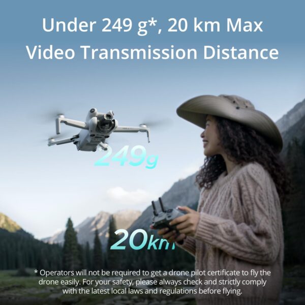 DJI Mini 4 Pro Fly More Combo with DJI RC 2 (screen remote controller), Folding Mini-Drone with 4K HDR Video Camera