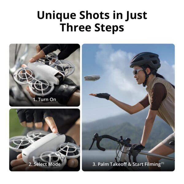 DJI Neo Fly More Combo, Mini Drone with 4K UHD Camera for Adults, 135g Self Flying Drone that Follows You, Palm Takeoff